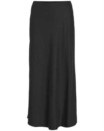 Vila - VIEllette Midi Nederdel - Black